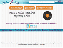 Tablet Screenshot of melodyfusion.com